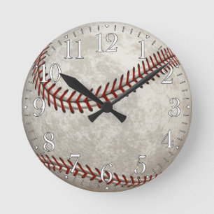 Horloge Ronde L'horloge des amateurs de baseball américain