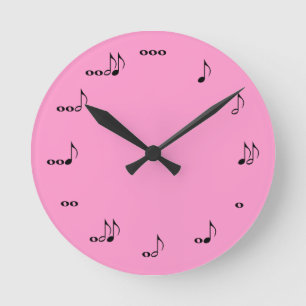 Horloge Ronde L'Horloge D'Une Note De Musique