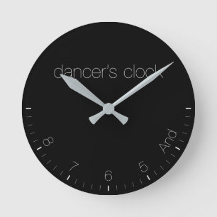 Horloge Ronde L'horloge noire du danseur