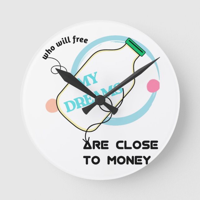 Horloge Ronde Libérer mes rêves (Recto)