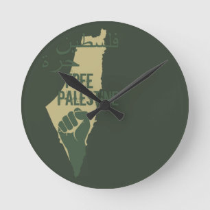 Horloge Ronde liberté de la palestine libre pour la palestine
