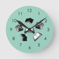 Librairie bibliophile turquoise Motif de livre