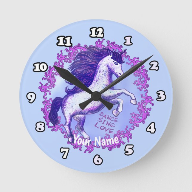 Horloge Ronde Licorne Danseuse   (Recto)