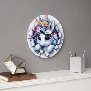 Horloge Ronde Licorne Garder ou créer le vôtre :-) grande horlog