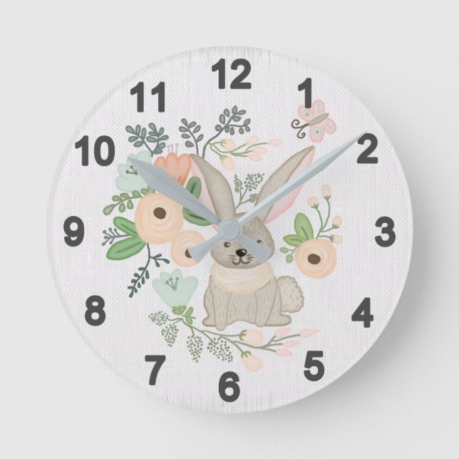 Horloge Ronde Lièvre dans la brousse (Recto)