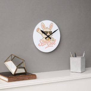 Horloge Ronde Lièvre Hip Hop