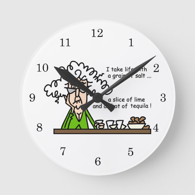 Horloge Ronde Life and Tequila Humor (Recto)