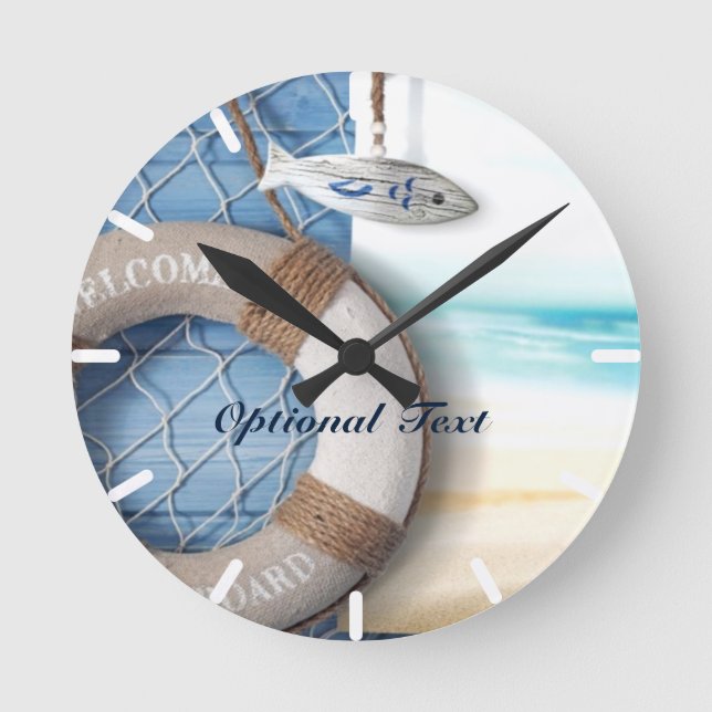 Horloge Ronde Life Saver Beach (Recto)