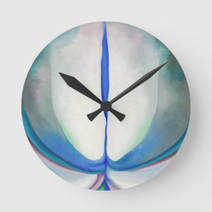 Horloge Ronde Ligne bleue   Georgia O'Keeffe