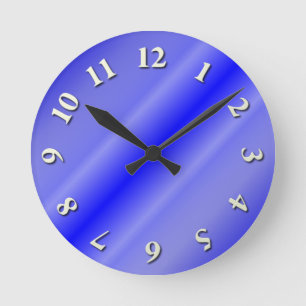 Horloge Ronde Ligne bleue mince