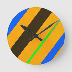 Horloge Ronde Lignes colorées