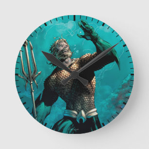 Horloge Ronde Ligue Justice #10 Aquaman Noyé Variant de Terre