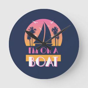 Horloge Ronde L'île isolée - je suis sur un bateau