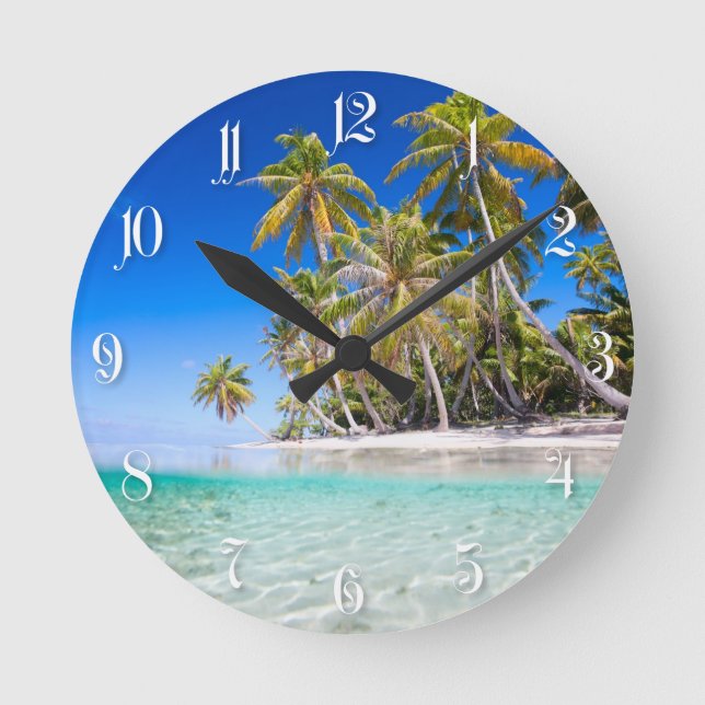 Horloge Ronde L'île tropicale (Recto)