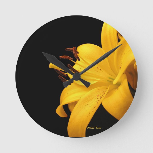 Horloge Ronde Lilly jaune (Recto)