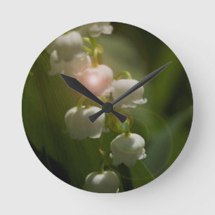 Horloge Ronde Lily De La Vallée Florale