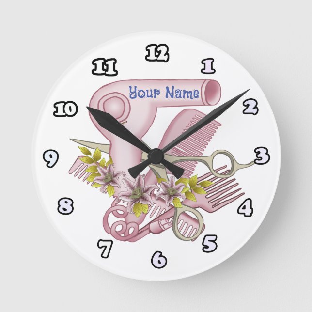 Horloge Ronde Lily Esthéticienne (Recto)