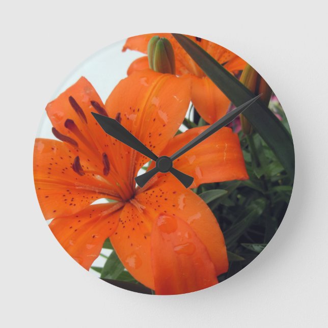 Horloge Ronde Lily Orange (Recto)