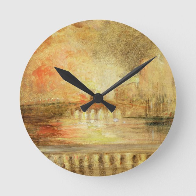 Horloge Ronde L'incendie des Chambres du Parlement, auparavant (Recto)