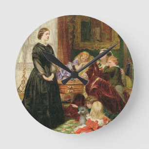 Horloge Ronde L'institutrice, 1860 (huile sur la toile)