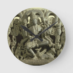 Horloge Ronde Linteau dépeignant la trinité : Siva, Brahma et