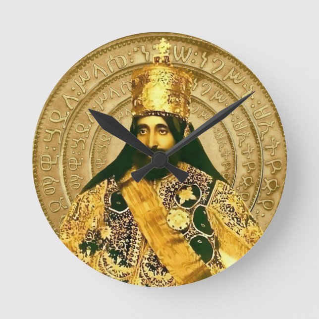 Horloge Ronde Lion of Judah Jah Army Haile Selassie Rasta Roots (Recto)