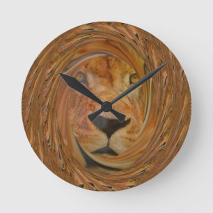 Horloge Ronde Lion sourire