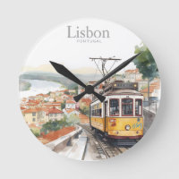 Lisbonne Portugal ciel - Tramway vintage Art de vo