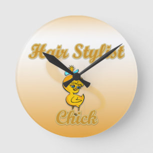 Horloge Ronde Liste de cheveux Chick