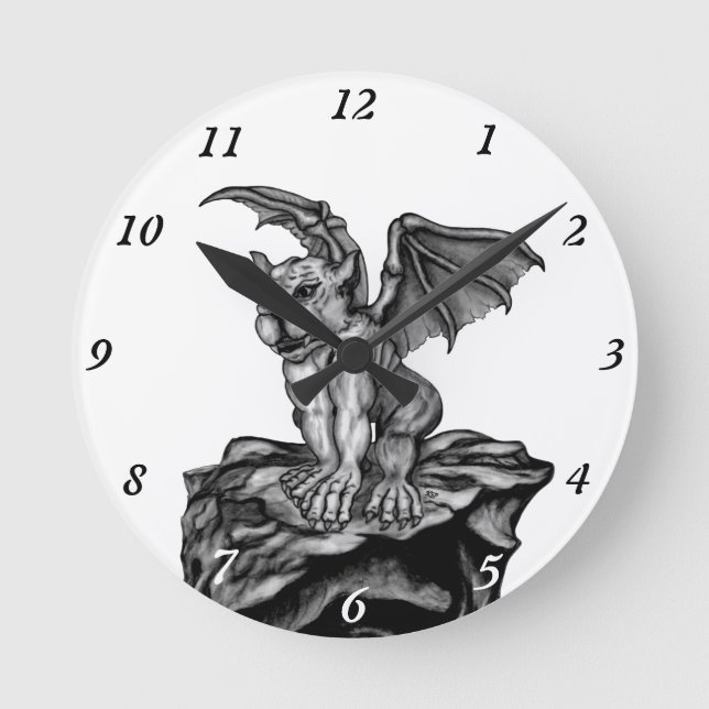 Horloge Ronde Little Golem Gargoyle (Recto)