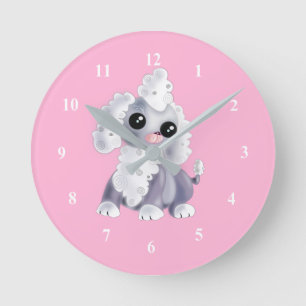 Horloge Ronde Little Puppy Clock - Custom Color