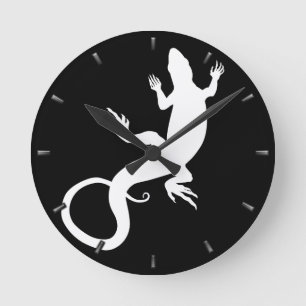 Horloge Ronde Lizard Clock Cute Reptile Art