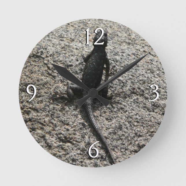 Horloge Ronde Lizard noir (Recto)