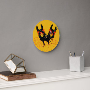Horloge Ronde Llama Sisters