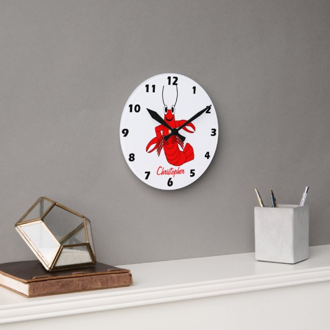 Horloge Ronde Lobster Design Personalised (Bureau)