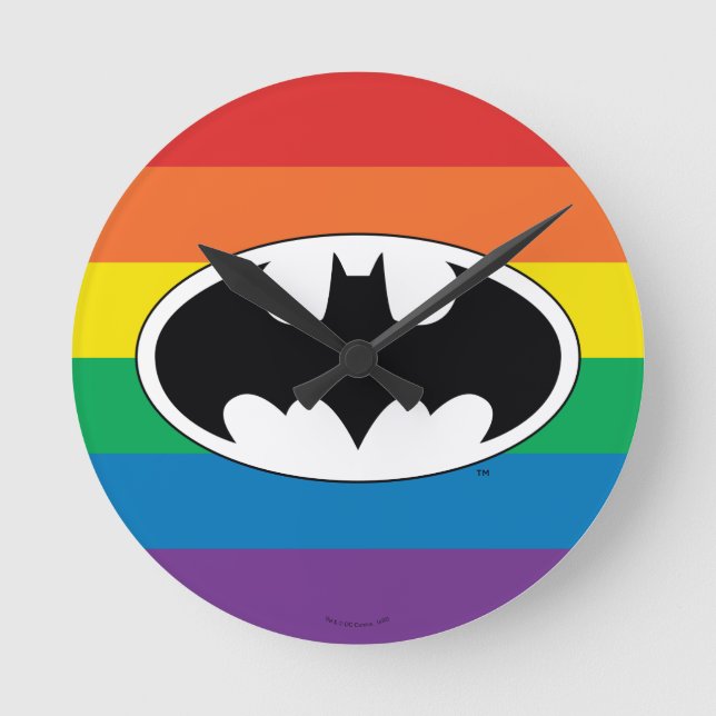 Horloge Ronde Logo Arc-en-ciel Batman (Recto)