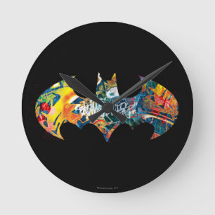 Horloge Ronde Logo Batman Neon/80s Graffiti