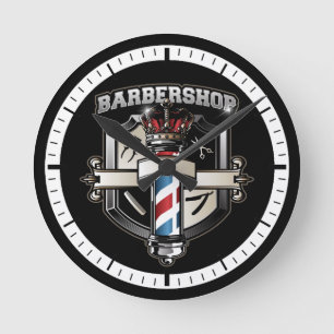 Horloge Ronde Logo classique Barbershop