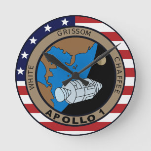 Horloge Ronde Logo de correction de mission d'Apollo 1
