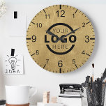 Horloge Ronde Logo de Custom Company<br><div class="desc">Add your custom corporate logo to create a wall clock. Makes a great promotional giveaway or corporate gift for customers,  vendor,  employees or other special people. choose from different clock shapes and sizes. No minimum quantity,  no setup fees.</div>