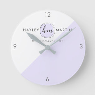 Horloge Ronde Logo de marque monogram style custom
