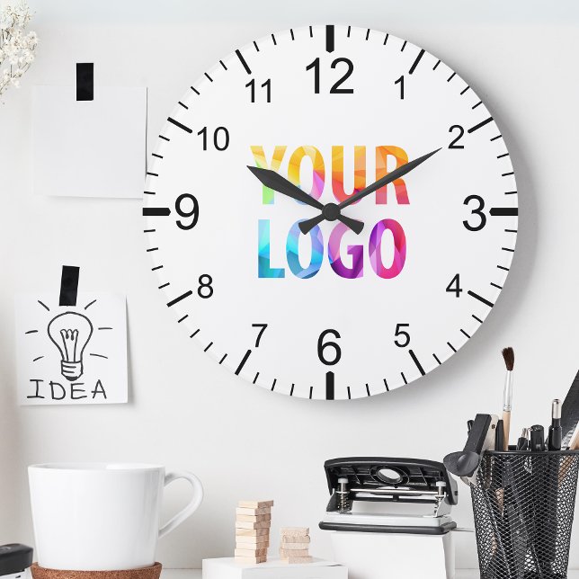 Horloge Ronde Logo de société personnalisé promotionnel marqué (Créateur téléchargé)