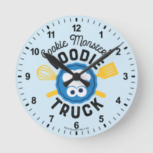 Horloge Ronde Logo du camion fourré de Cookie Monster