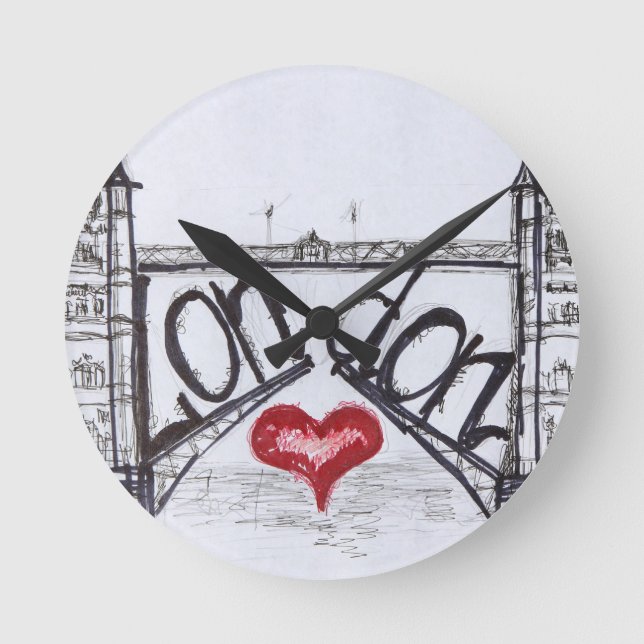 Horloge Ronde Londres avec amour (Recto)