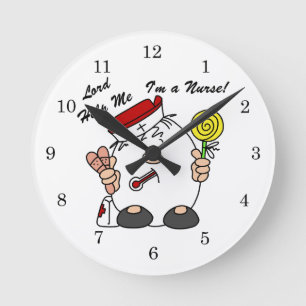 Horloge Ronde Lord Aidez-moi Je suis infirmière