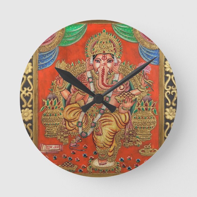 HORLOGE RONDE LORD GANESH HINDU DEITY (Recto)