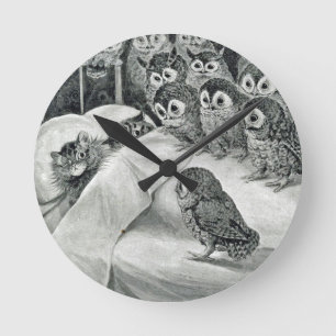Horloge Ronde Louis Wain Cat Nightmare