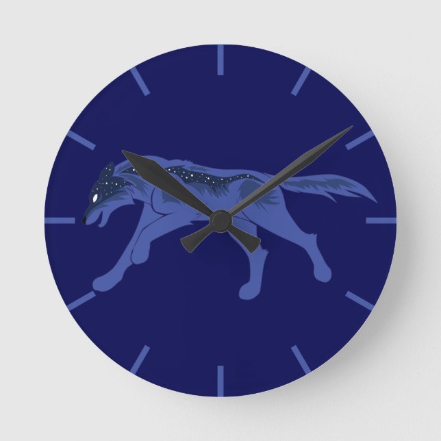 Horloge Ronde Loup de nuit (Recto)