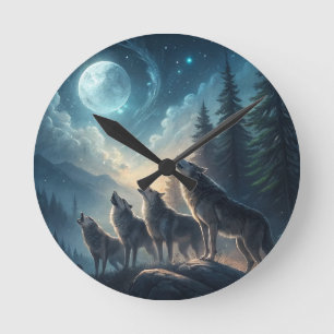 Horloge Ronde Loups