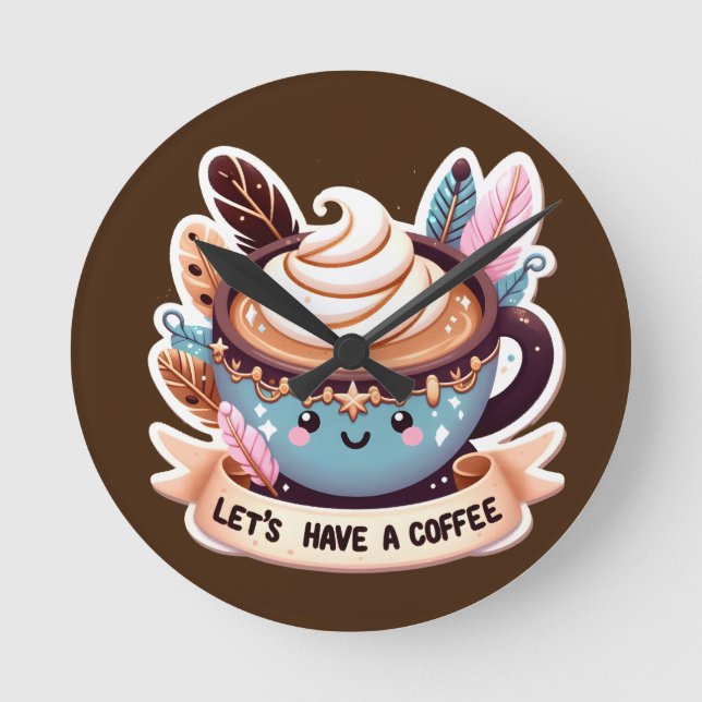 Horloge Ronde Louveur de café (Recto)